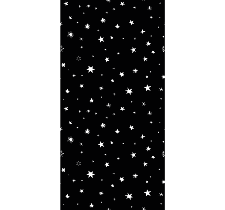 Papier peint bureau motifs étoiles noir et blanc - TenStickers