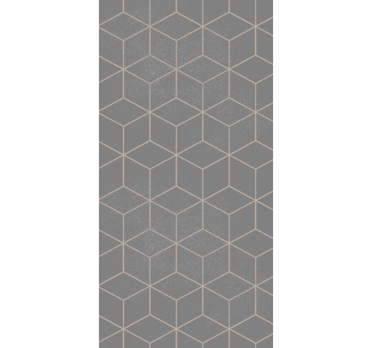 Papier peint bureau motif hexagone gris géométrique - TenStickers