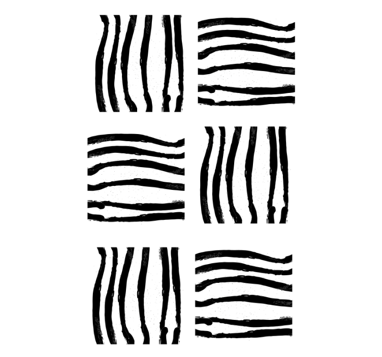 Papier peint couloir rayures noires et blanches - TenStickers