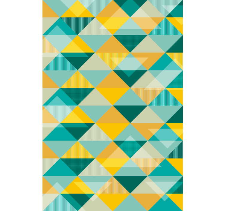 Papier peint couloir motif triangles géométriques - TenStickers