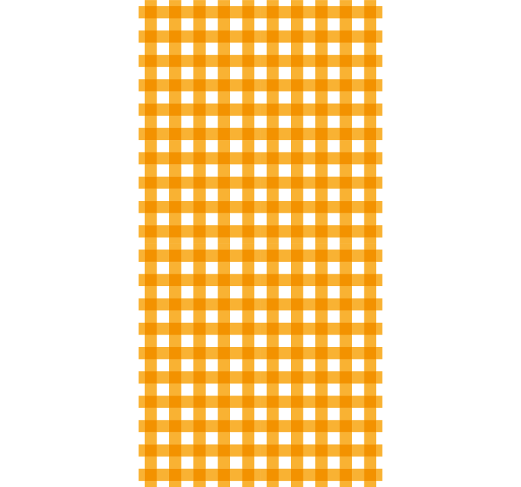 Papier peint couloir carreaux orange et blanc - TenStickers