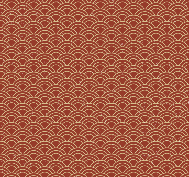 Papier peint couloir vague japonaise vintage - TenStickers