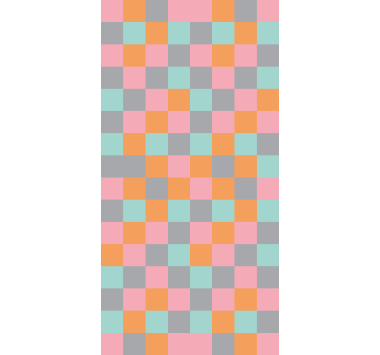 Papier peint couloir art abstrait carré - TenStickers