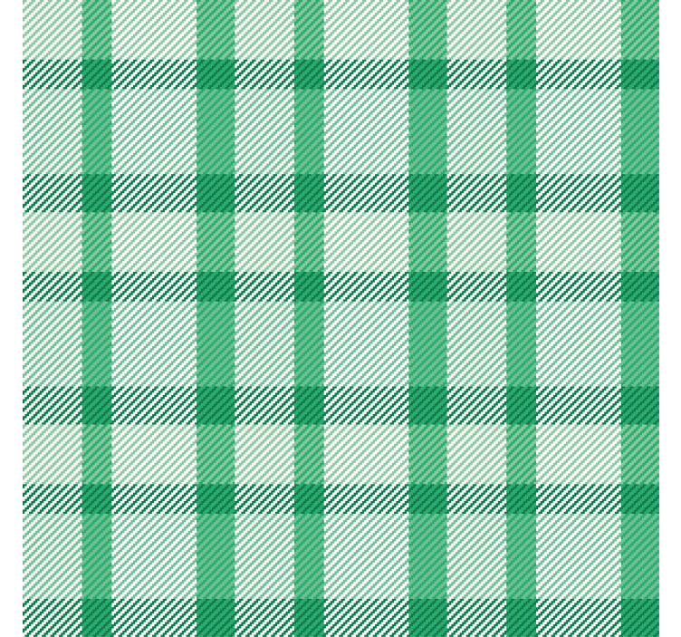 Papier peint couloir carrés verts et blancs - TenStickers