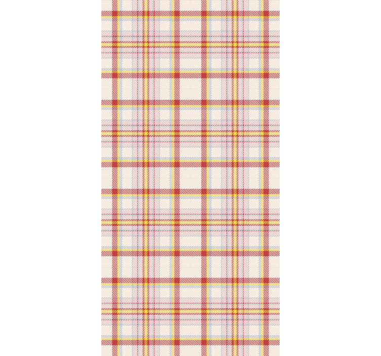 Papier peint couloir motifs écossais en tartan - TenStickers