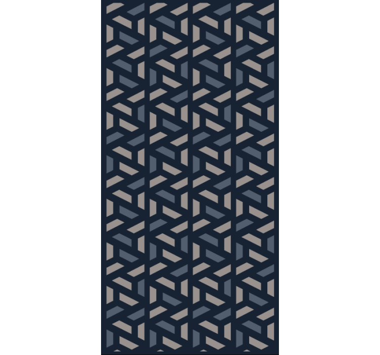 Papier peint couloir motif triangles bleus et gris - TenStickers