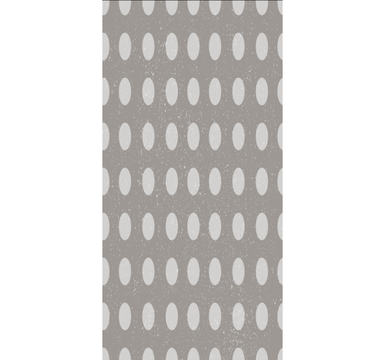 Papier peint salle à manger motif cercles gris géométriques - TenStickers