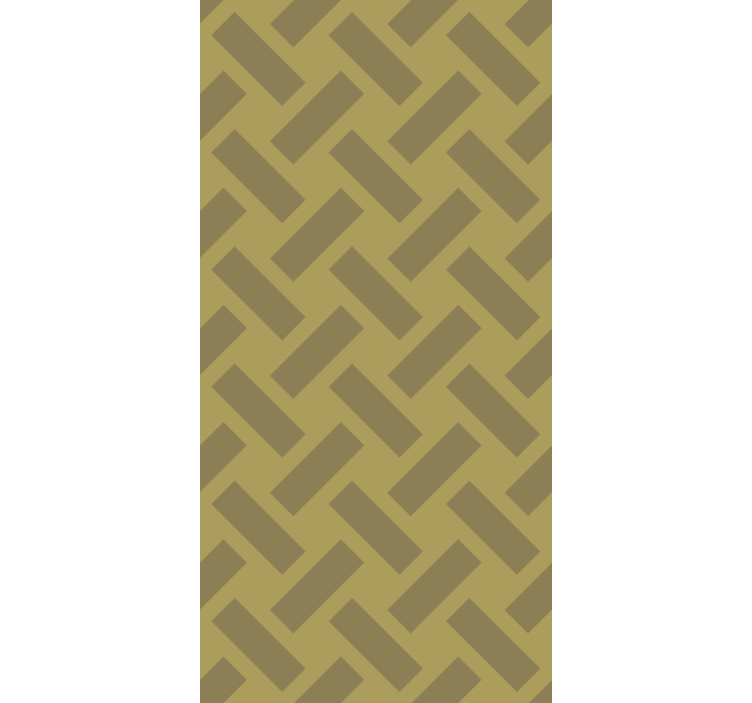 Papier peint salle à manger motif géométrique jaune - TenStickers