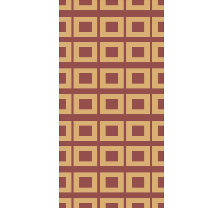 Papier peint salle à manger carrés géométriques - TenStickers