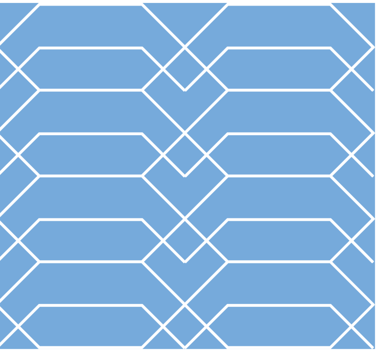 Papier peint géométrique lignes bleues géométriques - TenStickers