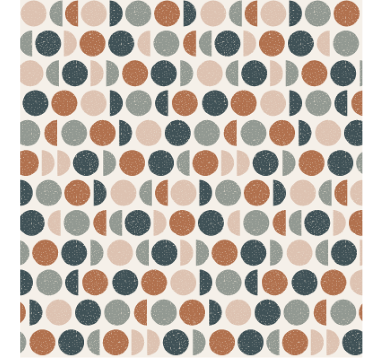 Papier peint géométrique motif de points rétro - TenStickers