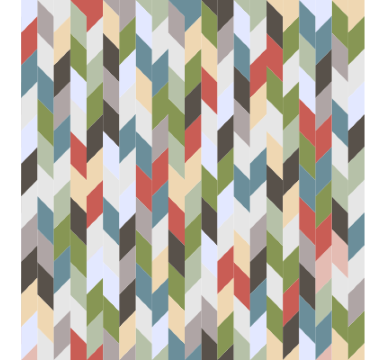 Papier peint géométrique en chevrons multicolores - TenStickers