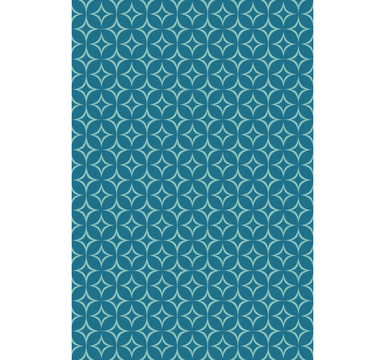Papier peint géométrique cercles bleus gracieux - TenStickers