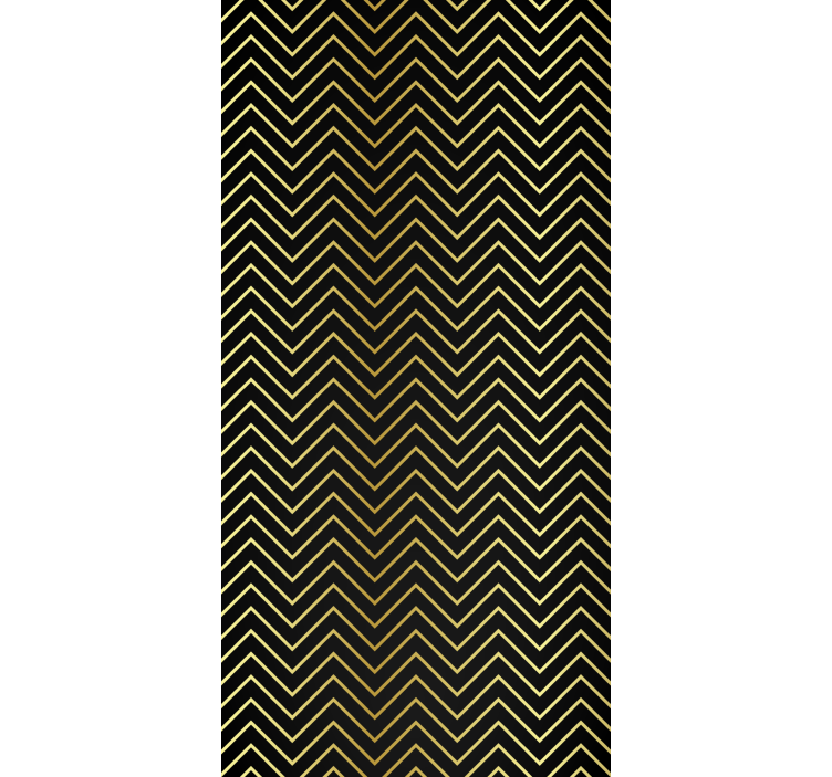 Papier peint géométrique motif chevron doré - TenStickers