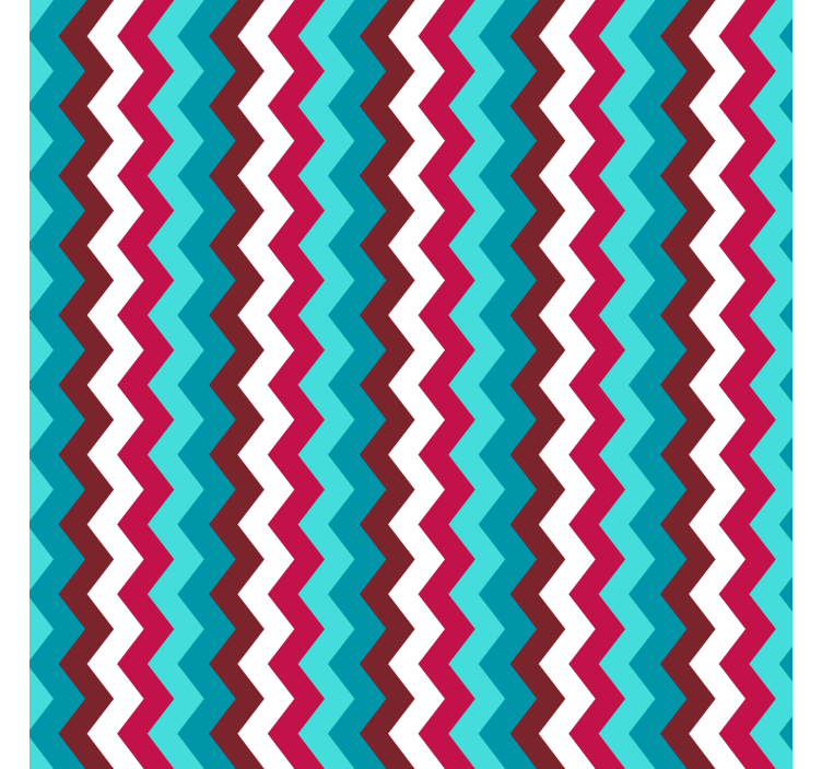 Papier peint géométrique motif vagues en zigzag - TenStickers