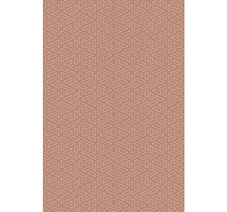 Papier peint géométrique élément brun élégant - TenStickers