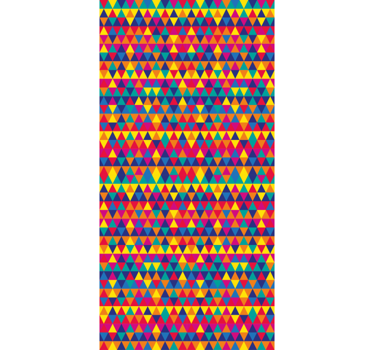 Papier peint géometrique motif triangles colorés - TenStickers
