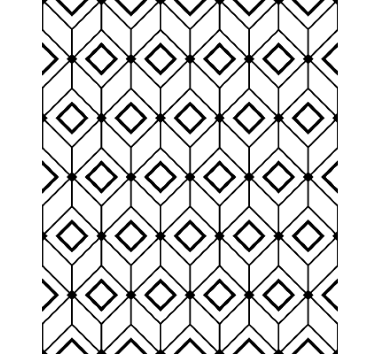Papier peint géométrique éléments diamants modernes - TenStickers