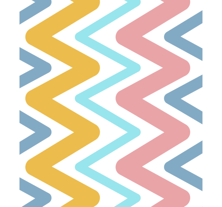 Papier peint géométrique concept zigzag Énergique - TenStickers