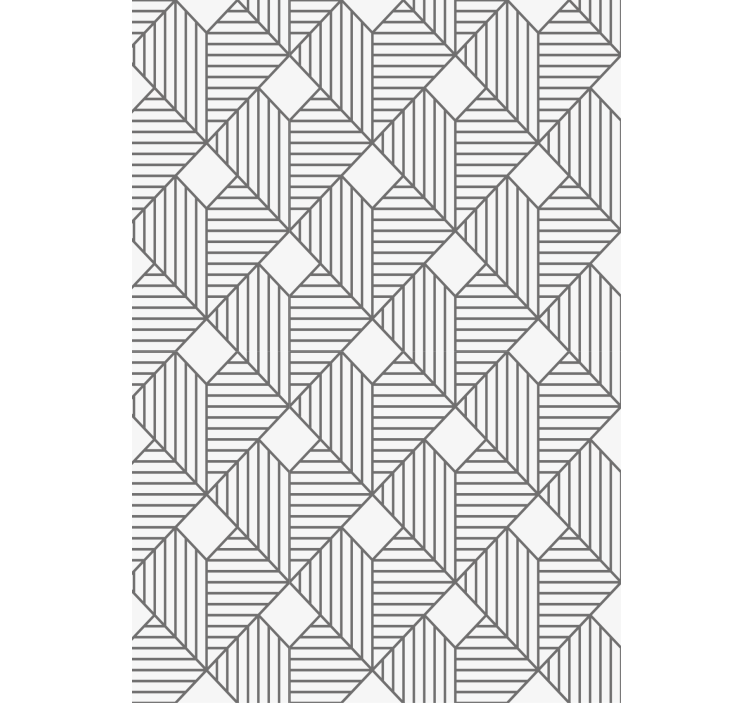 Papier peint géométrique style gris à motifs - TenStickers