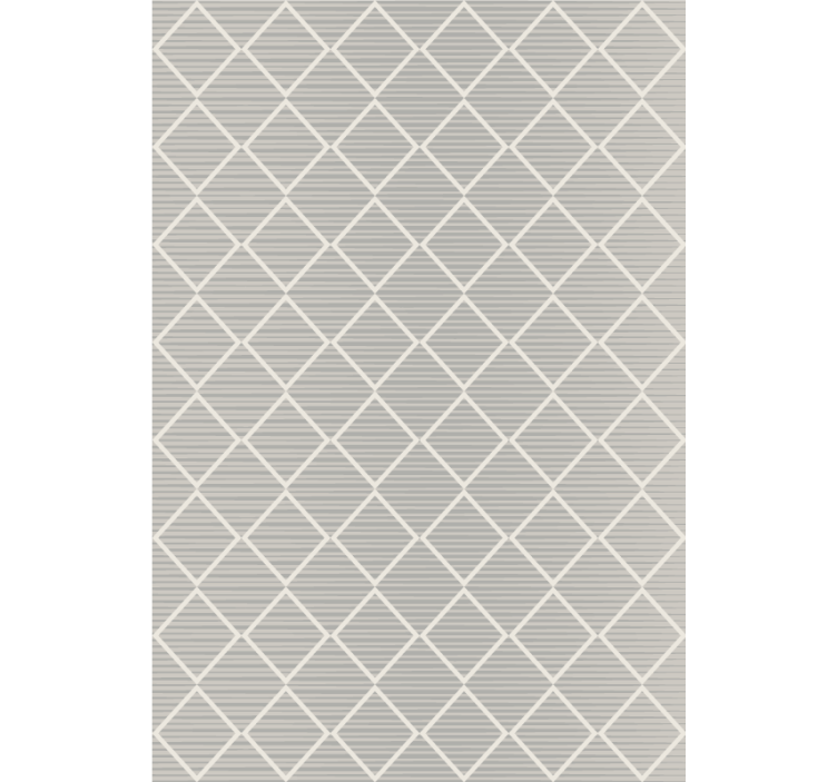 Papier peint géométrique motif diamant gris - TenStickers