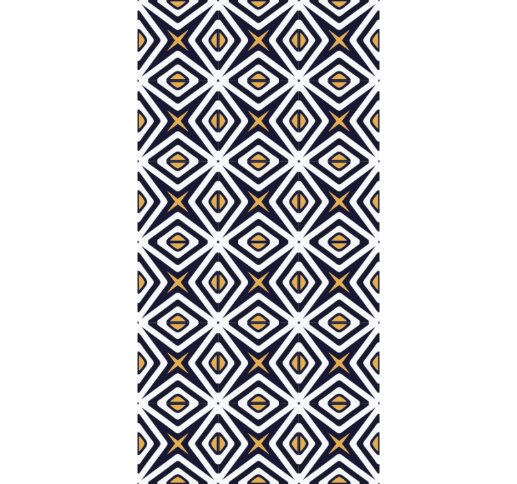 Papier peint géométrique motif en forme de diamant - TenStickers