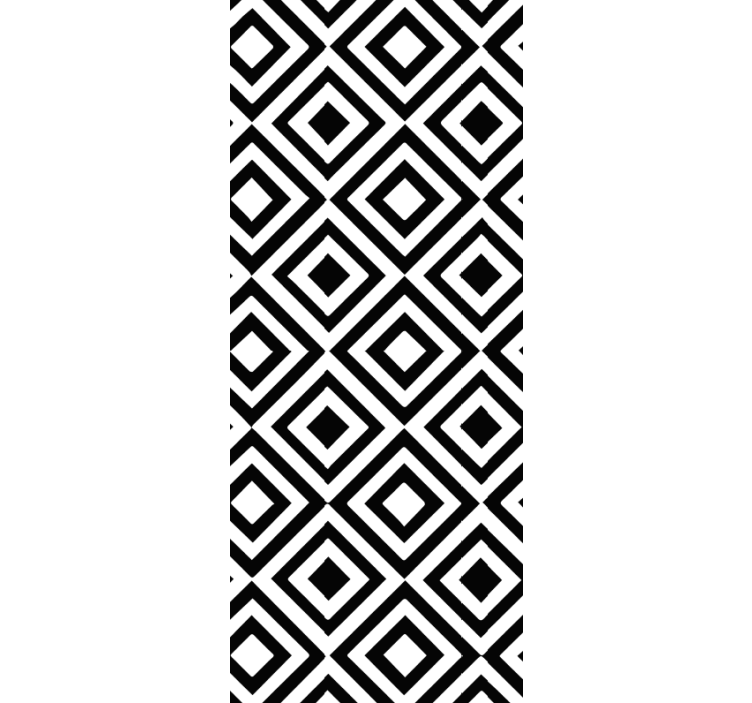 Papier peint géométrique noir et blanc - TenStickers
