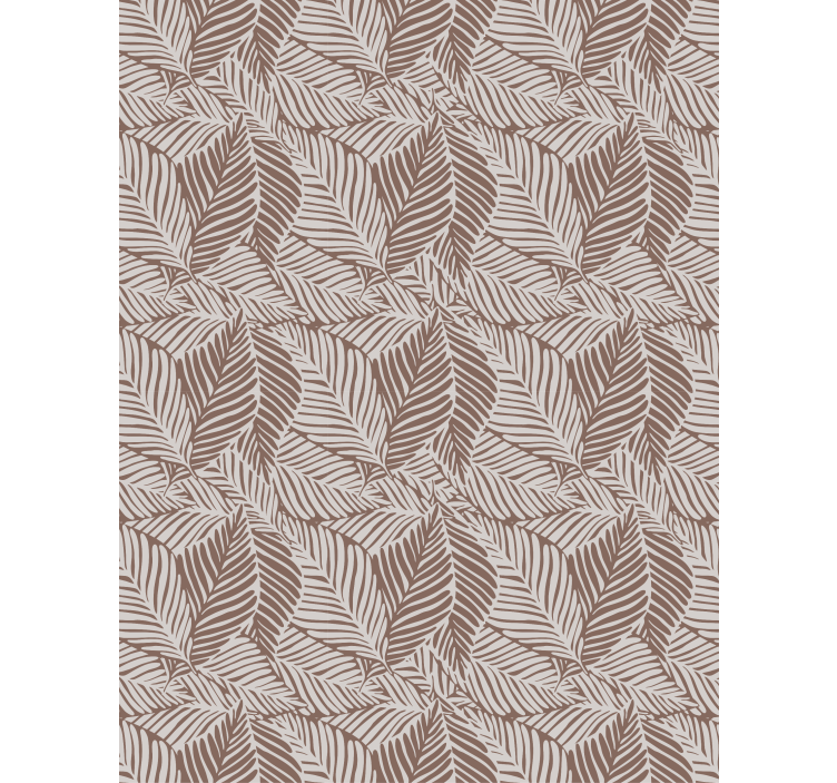Papier peint nature feuilles terracotta - TenStickers