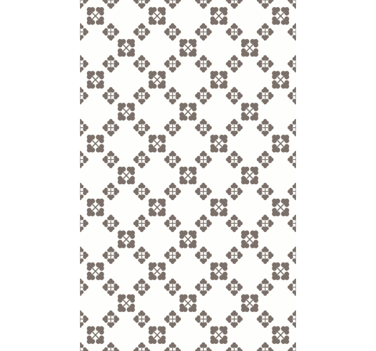 Papier peint nature design trèfles beiges - TenStickers