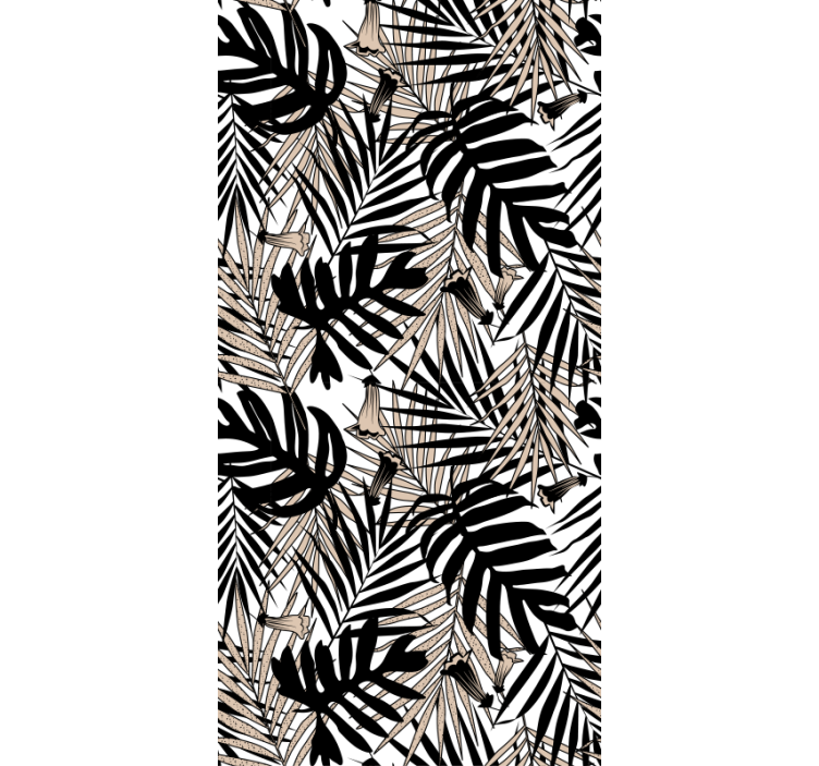 Papier peint nature Élément feuille tropicale - TenStickers