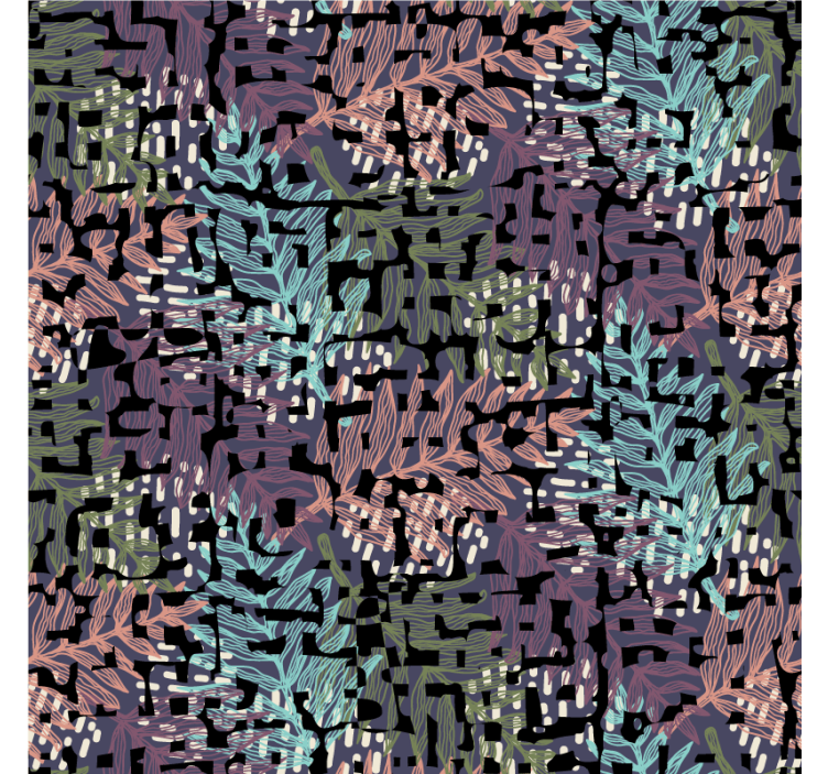 Papier peint nature motif feuillu coloré - TenStickers
