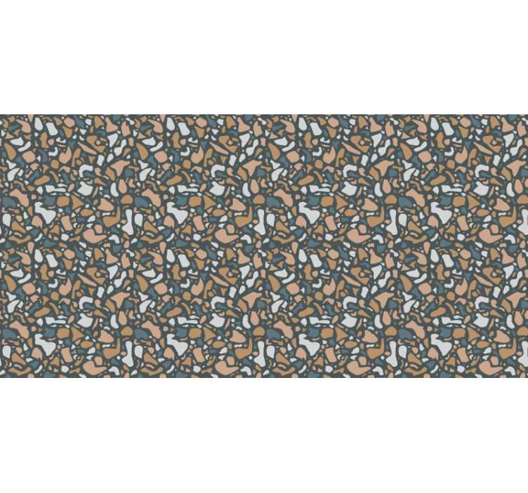 Papier peint autres textures terrazzo brun et bleu - TenStickers