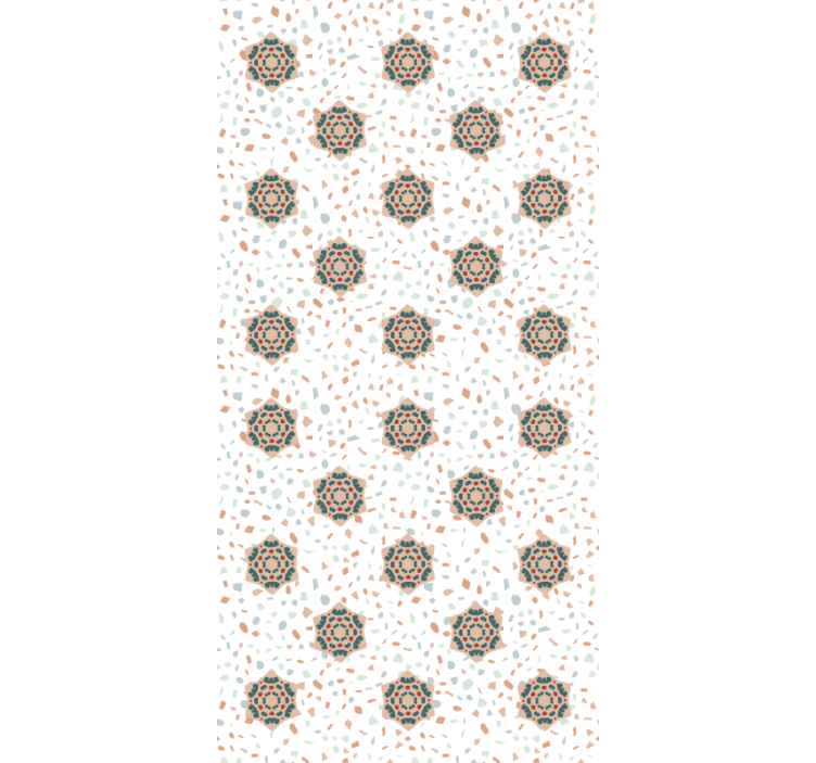 Papier peint autres textures terrazzo avec fleurs - TenStickers