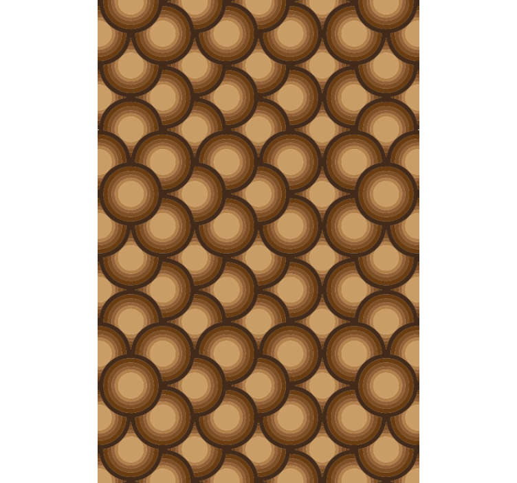 Papier peint vintage soleils marron - TenStickers