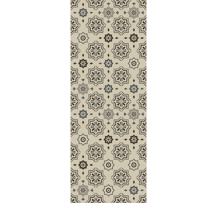 Papier peint carrelage chemin de table décoré - TenStickers