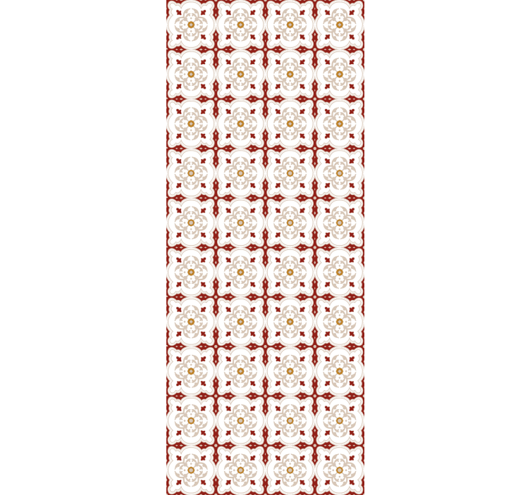 Papier peint carrelage carreaux rouges en forme - TenStickers
