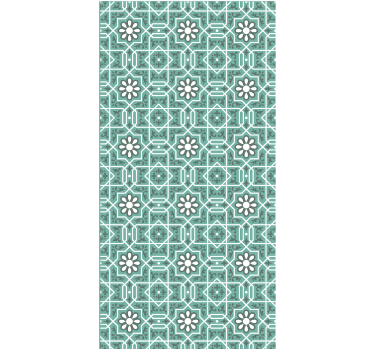 Papier peint carrelage motif marocain - TenStickers