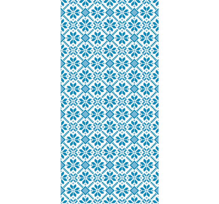 Papier peint carrelage motif carreaux bleus - TenStickers
