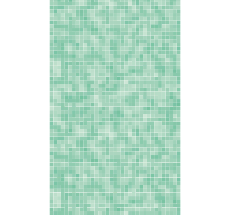 Papier peint carrelage motif mosaïque menthe - TenStickers