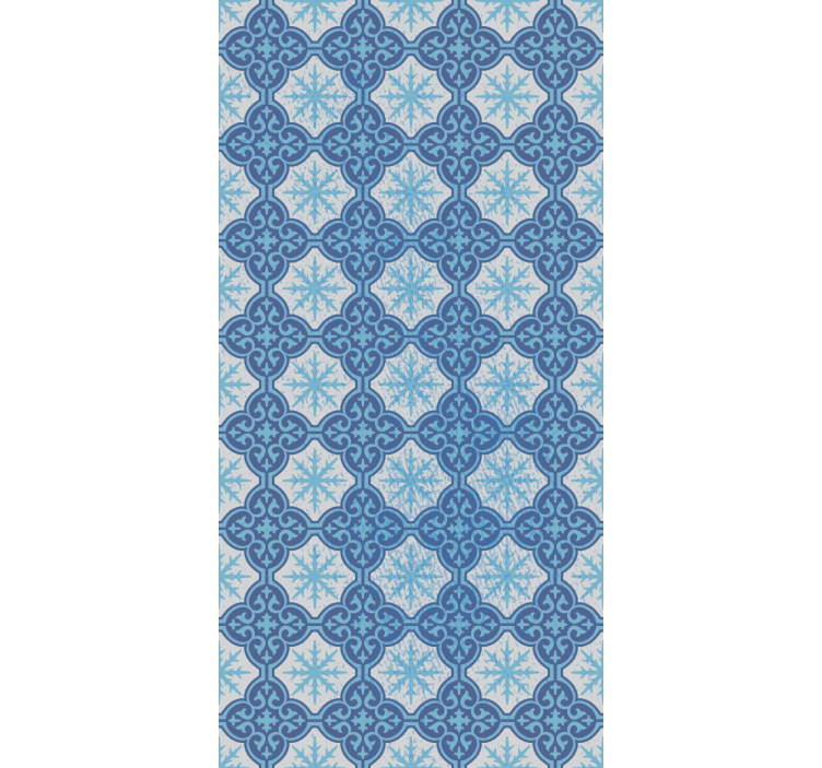 Papier peint carrelage emblème flocon de neige - TenStickers
