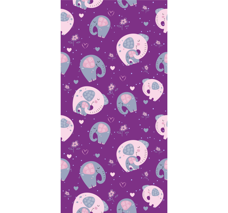 Papier peint chambre enfant motif éléphant mignon - TenStickers