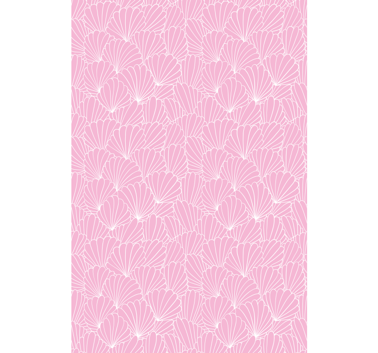 Papier peint chambre enfant motif coquillage rose - TenStickers