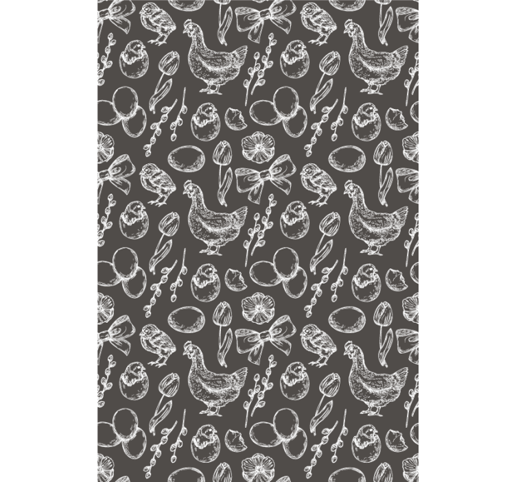 Papier peint chambre enfant motifs de poules charmants - TenStickers