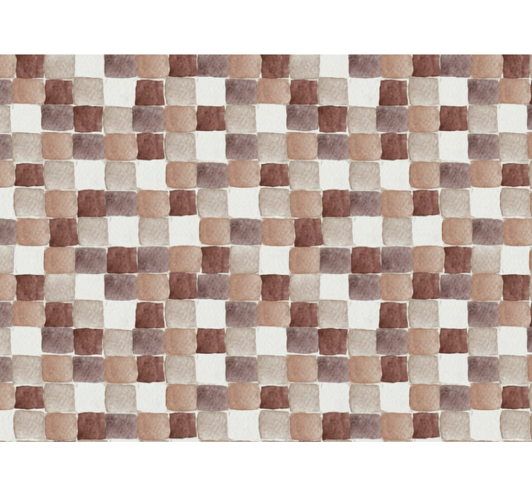 Papier peint salon aquarelle tons terre - TenStickers