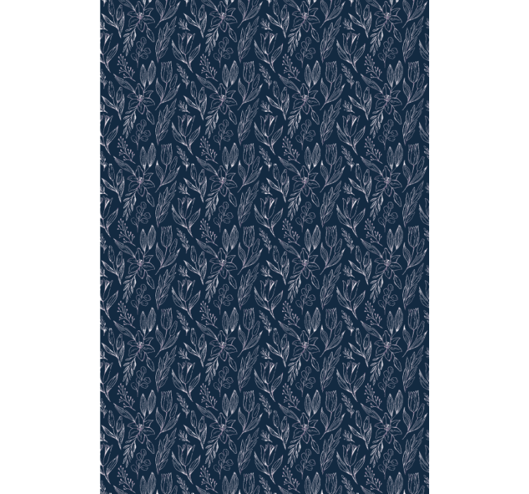 Papier peint couloir motif floral de lys sans couture - TenStickers