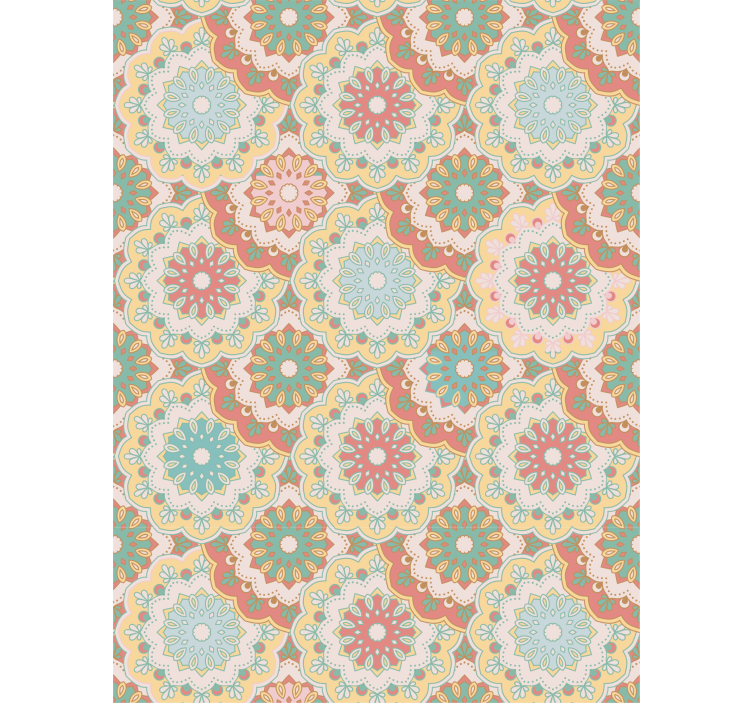 Papier peint couloir tissu "granny chic" - TenStickers