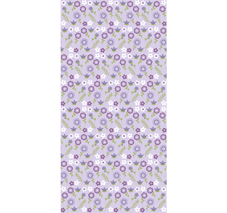 Papier peint couloir harmonie de motifs floraux - TenStickers