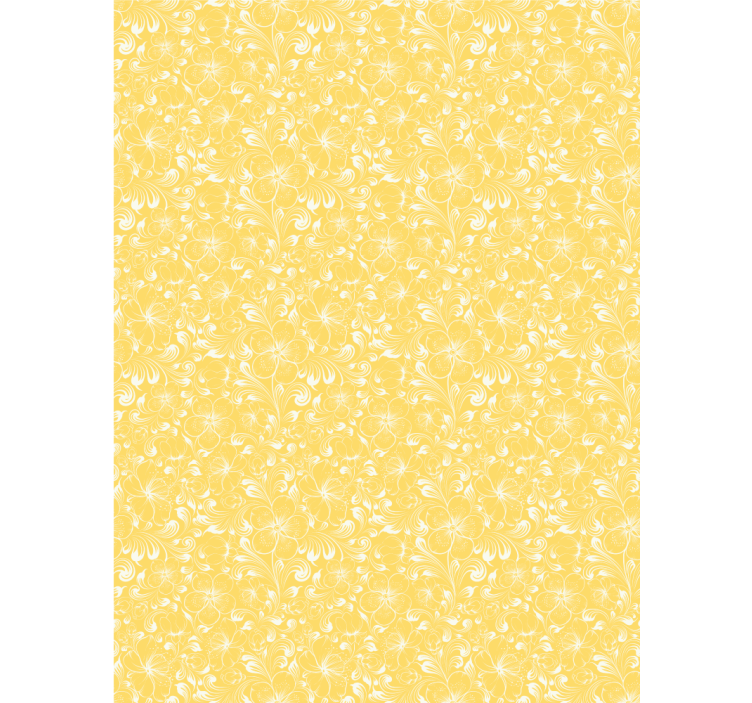 Papier peint couloir motif jaune délicat - TenStickers