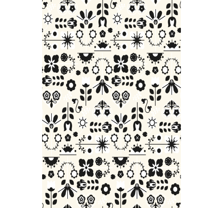Papier peint couloir motifs floraux charmants - TenStickers
