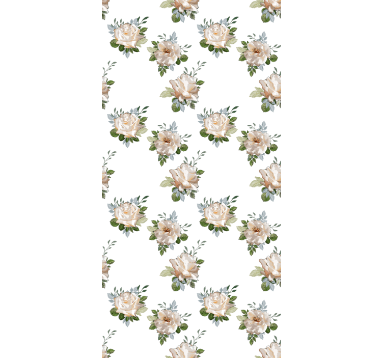 Papier peint couloir arrangement délicat blanc - TenStickers
